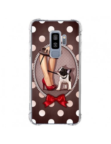 Coque Samsung S9 Plus Lady Jambes Chien Dog Pois Noeud papillon - Maryline Cazenave