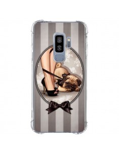 Coque Samsung S9 Plus Lady Noir Noeud Papillon Chien Dog...
