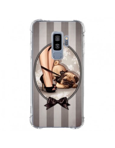 Coque Samsung S9 Plus Lady Noir Noeud Papillon Chien Dog Luxe - Maryline Cazenave
