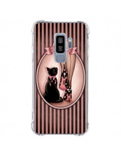 Coque Samsung S9 Plus Lady Chat Noeud Papillon Pois...