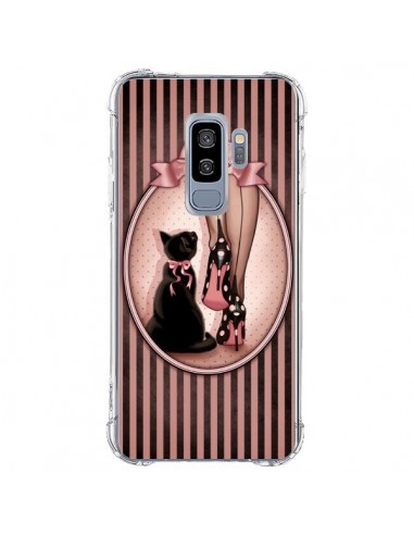 Coque Samsung S9 Plus Lady Chat Noeud Papillon Pois Chaussures - Maryline Cazenave