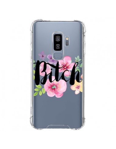 Coque Samsung S9 Plus Bitch Flower Fleur Transparente - Maryline Cazenave
