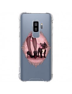 Coque Samsung S9 Plus Lady Jambes Chien Bulldog Dog Rose...