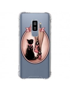 Coque Samsung S9 Plus Lady Chat Noeud Papillon Pois...