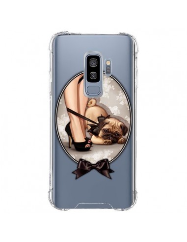 Coque Samsung S9 Plus Lady Jambes Chien Bulldog Dog Noeud Papillon Transparente - Maryline Cazenave