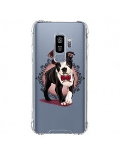 Coque Samsung S9 Plus Chien Bulldog Dog Gentleman Noeud...