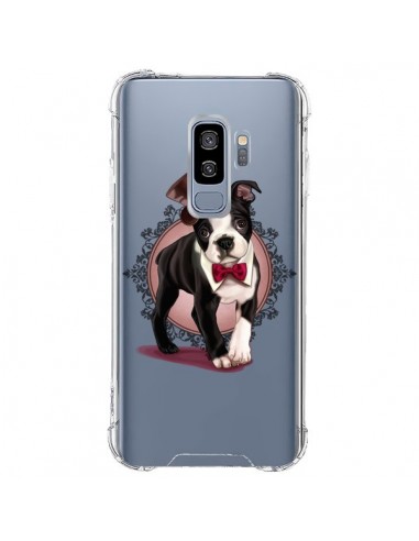 Coque Samsung S9 Plus Chien Bulldog Dog Gentleman Noeud Papillon Chapeau Transparente - Maryline Cazenave