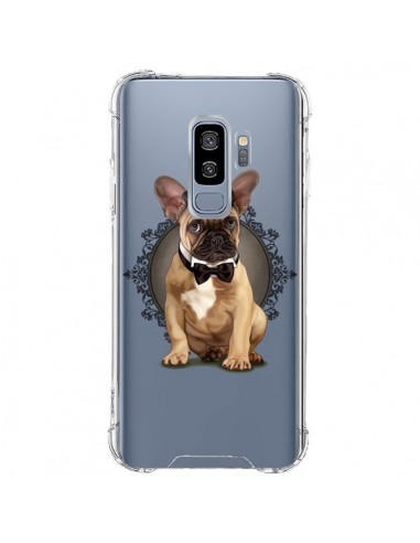 Coque Samsung S9 Plus Chien Bulldog Noeud Papillon Chapeau Transparente - Maryline Cazenave