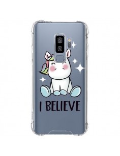 Coque Samsung S9 Plus Licorne I Believe Transparente -...