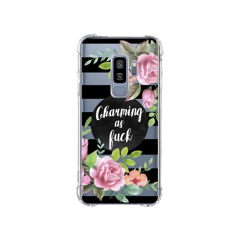 Coque Samsung S9 Plus Charming as Fuck Fleurs Transparente - Maryline Cazenave
