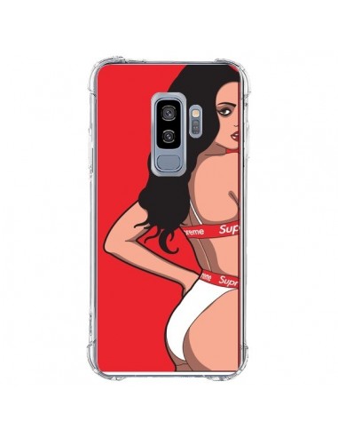 Coque Samsung S9 Plus Pop Art Femme Rouge - Mikadololo