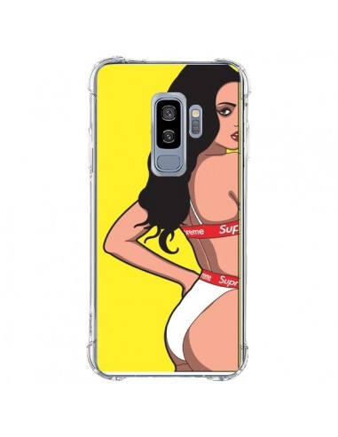 Coque Samsung S9 Plus Pop Art Femme Jaune - Mikadololo