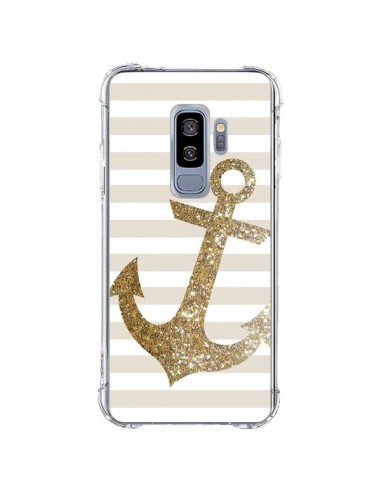 Coque Samsung S9 Plus Ancre Or Navire - Monica Martinez