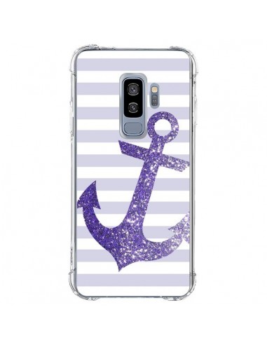 Coque Samsung S9 Plus Ancre Violet Navire - Monica Martinez