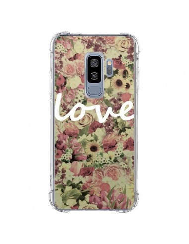 Coque Samsung S9 Plus Love Blanc Flower - Monica Martinez