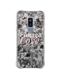 Coque Samsung S9 Plus Vintage Love Noir Flower - Monica...