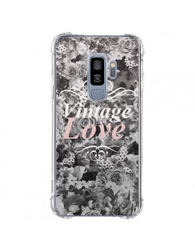 Coque Samsung S9 Plus Vintage Love Noir Flower - Monica Martinez