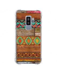 Coque Samsung S9 Plus Indian Wood Bois Azteque -...