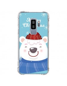 Coque Samsung S9 Plus Ours Blanc de Noël Merry Christmas...