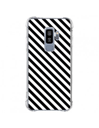 Coque Samsung S9 Plus Bonbon Candy Noire et Blanche Rayée - Nico