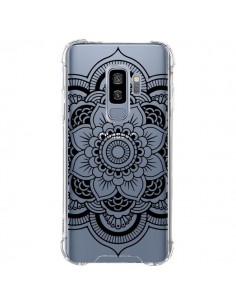 Coque Samsung S9 Plus Mandala Noir Azteque Transparente -...