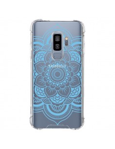 Coque Samsung S9 Plus Mandala Bleu Azteque Transparente -...