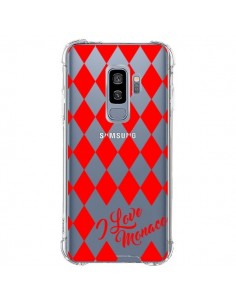 Coque Samsung S9 Plus I Love Monaco et Losange Rouge - Nico