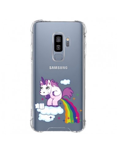 Coque Samsung S9 Plus Licorne Caca Arc en Ciel Transparente - Nico
