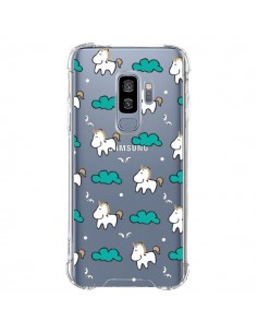 Coque Samsung S9 Plus Licorne et Nuages Transparente - Nico