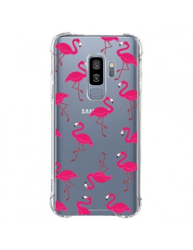 Coque Samsung S9 Plus flamant Rose et Flamingo Transparente - Nico