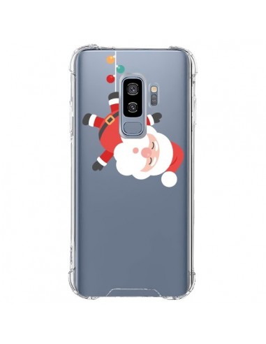 Coque Samsung S9 Plus Père Noël et sa Guirlande transparente - Nico