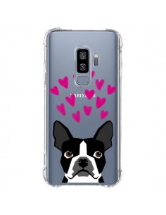 Coque Samsung S9 Plus Boston Terrier Coeurs Chien...