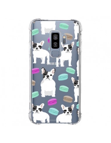 Coque Samsung S9 Plus Chiens Bulldog Français Macarons Transparente - Pet Friendly