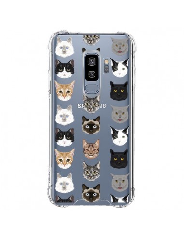 Coque Samsung S9 Plus Chats Transparente - Pet Friendly