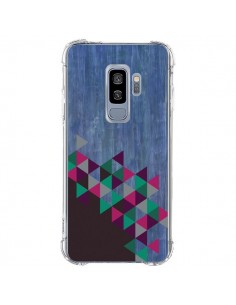 Coque Samsung S9 Plus Wood Bois Azteque Triangles...