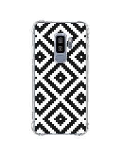 Coque Samsung S9 Plus Diamond Chevron Black and White -...
