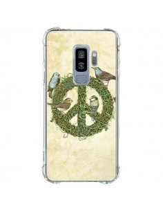 Coque Samsung S9 Plus Peace And Love Nature Oiseaux -...