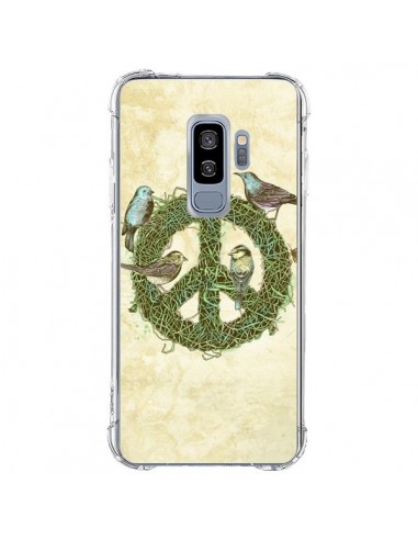 Coque Samsung S9 Plus Peace And Love Nature Oiseaux - Rachel Caldwell