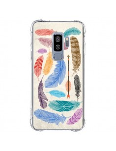 Coque Samsung S9 Plus Feather Plumes Multicolores -...
