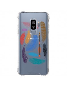 Coque Samsung S9 Plus Plume Feather Couleur Transparente...