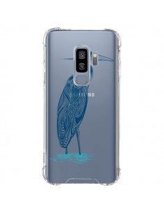 Coque Samsung S9 Plus Heron Blue Oiseau Transparente -...
