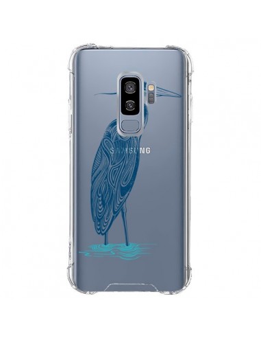 Coque Samsung S9 Plus Heron Blue Oiseau Transparente - Rachel Caldwell
