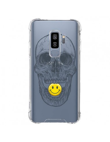 Coque Samsung S9 Plus Tête de Mort Smiley Transparente - Rachel Caldwell