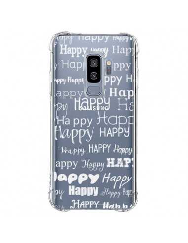 Coque Samsung S9 Plus Happy Happy Blanc Transparente - R Delean