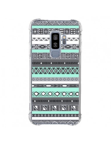 Coque Samsung S9 Plus Azteque Aztec Bleu Pastel - Rex Lambo