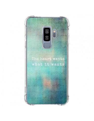 Coque Samsung S9 Plus The heart wants what it wants Coeur - Sylvia Cook