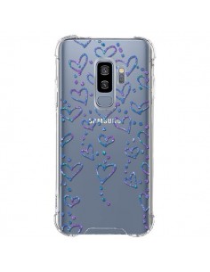 Coque Samsung S9 Plus Floating hearts coeurs flottants...