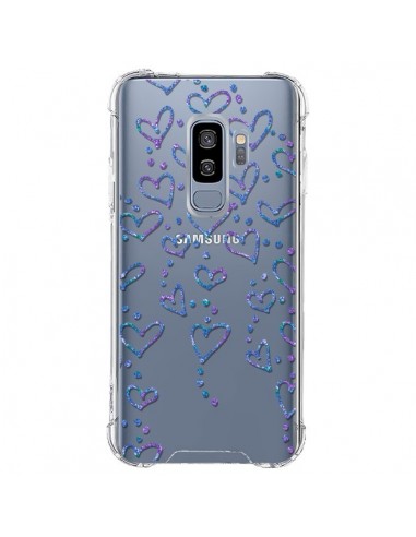 Coque Samsung S9 Plus Floating hearts coeurs flottants Transparente - Sylvia Cook