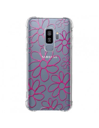 Coque Samsung S9 Plus Flower Garden Pink Fleur Transparente - Sylvia Cook