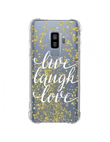 Coque Samsung S9 Plus Live, Laugh, Love, Vie, Ris, Aime Transparente - Sylvia Cook